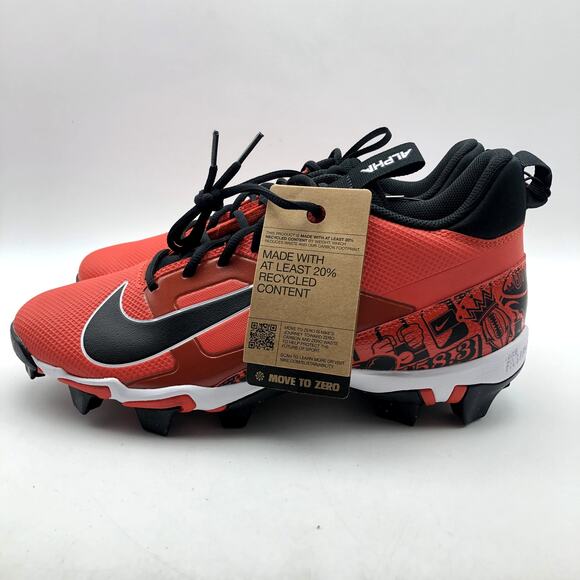 Nike Men's Alpha Menace 4 Shark SE Football Cleats Size 9.5 Red Black NWOB - Picture 7 of 11